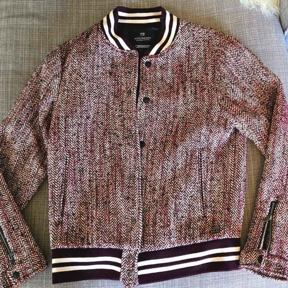 Scotch and Soda bomber jacket - herringbone weave